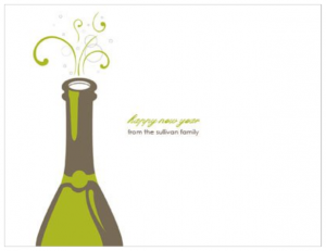 Pop the Cork New Years Party 4x5.5 postcard invitation template