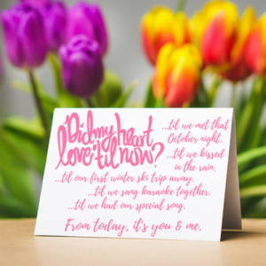 Personalized 'I Love You' greeting card