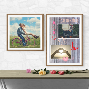 Framed oversized greeting card