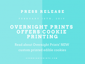 overnightprints custom designer cookies new product press release
