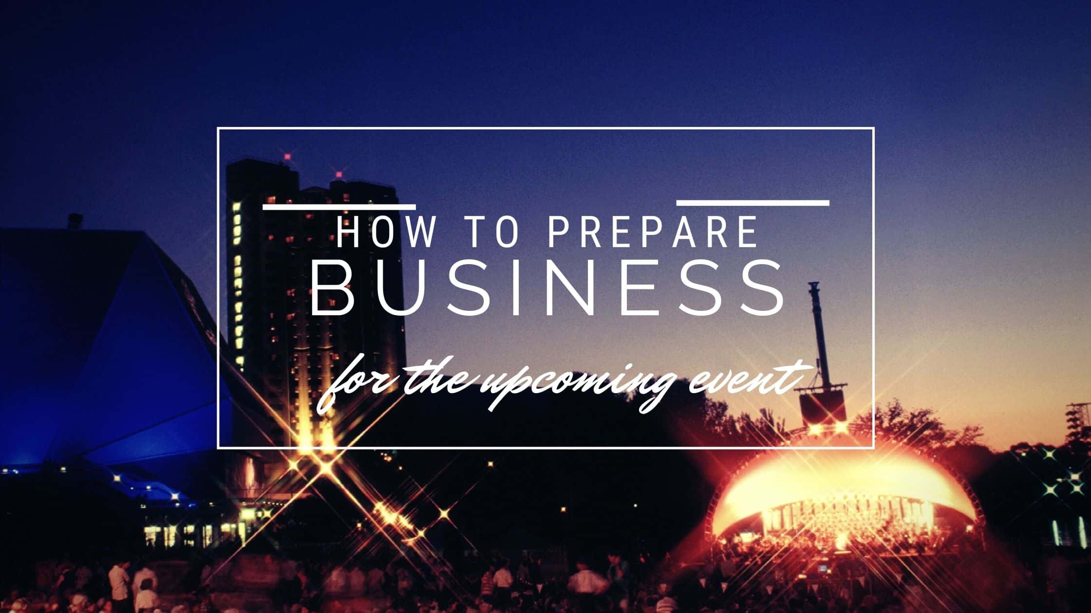 Business Event Vorbereitung